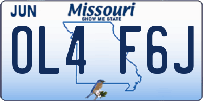 MO license plate OL4F6J