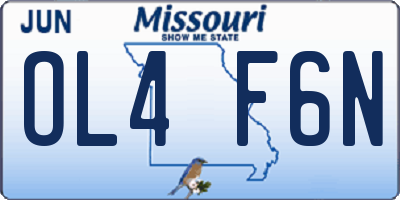 MO license plate OL4F6N