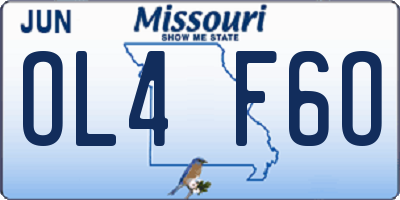 MO license plate OL4F6O