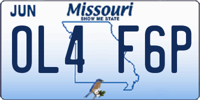 MO license plate OL4F6P