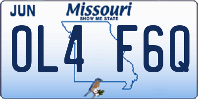 MO license plate OL4F6Q