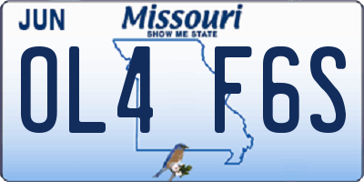 MO license plate OL4F6S