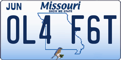 MO license plate OL4F6T