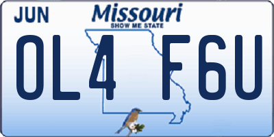 MO license plate OL4F6U