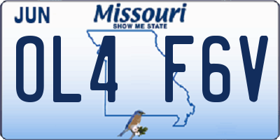 MO license plate OL4F6V