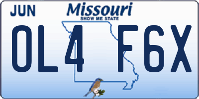 MO license plate OL4F6X