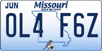 MO license plate OL4F6Z