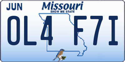 MO license plate OL4F7I