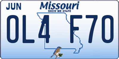MO license plate OL4F7O