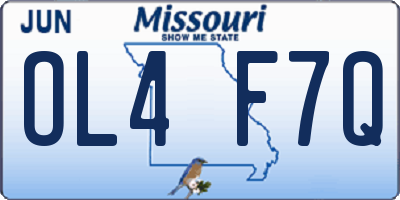 MO license plate OL4F7Q