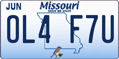 MO license plate OL4F7U