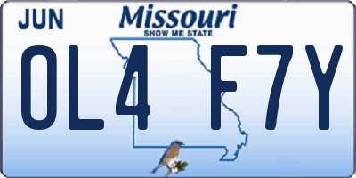 MO license plate OL4F7Y
