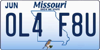 MO license plate OL4F8U