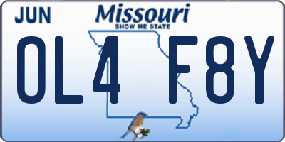 MO license plate OL4F8Y