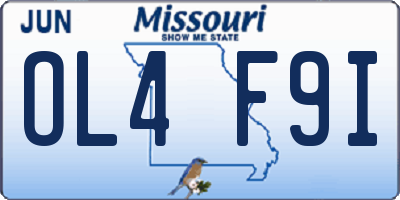 MO license plate OL4F9I