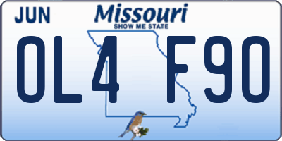 MO license plate OL4F9O