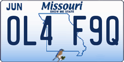 MO license plate OL4F9Q