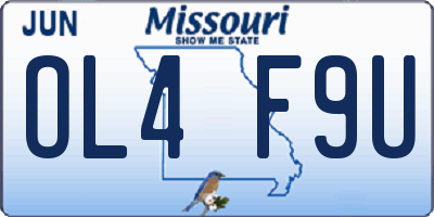 MO license plate OL4F9U