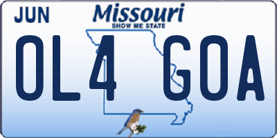 MO license plate OL4G0A