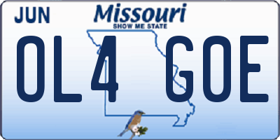 MO license plate OL4G0E