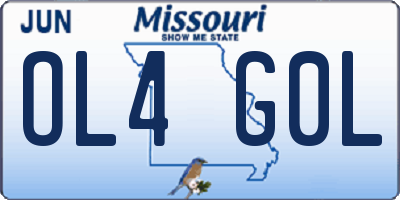 MO license plate OL4G0L
