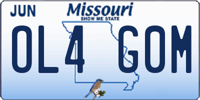 MO license plate OL4G0M