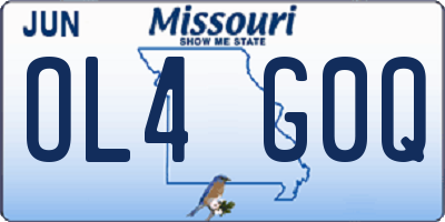 MO license plate OL4G0Q