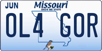 MO license plate OL4G0R
