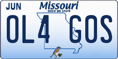 MO license plate OL4G0S