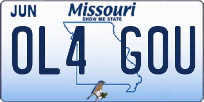 MO license plate OL4G0U