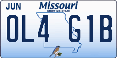 MO license plate OL4G1B