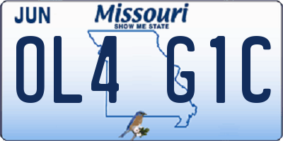 MO license plate OL4G1C