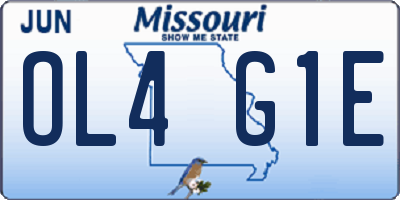 MO license plate OL4G1E