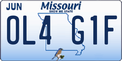 MO license plate OL4G1F