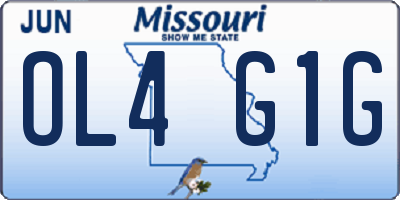 MO license plate OL4G1G