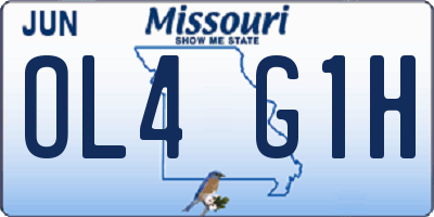 MO license plate OL4G1H