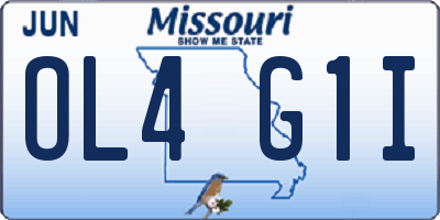 MO license plate OL4G1I