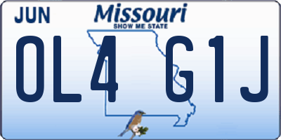 MO license plate OL4G1J