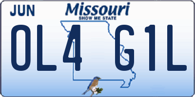 MO license plate OL4G1L