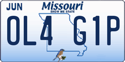 MO license plate OL4G1P