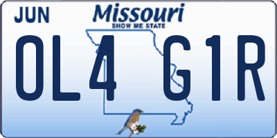 MO license plate OL4G1R
