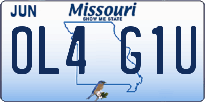 MO license plate OL4G1U