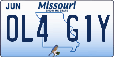 MO license plate OL4G1Y