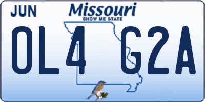 MO license plate OL4G2A