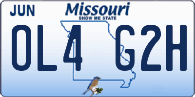MO license plate OL4G2H