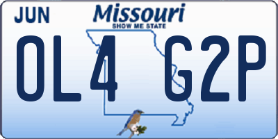 MO license plate OL4G2P