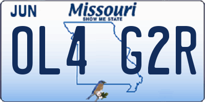 MO license plate OL4G2R