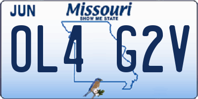 MO license plate OL4G2V