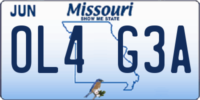 MO license plate OL4G3A