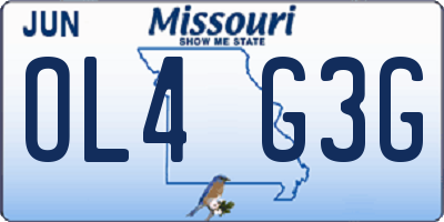 MO license plate OL4G3G